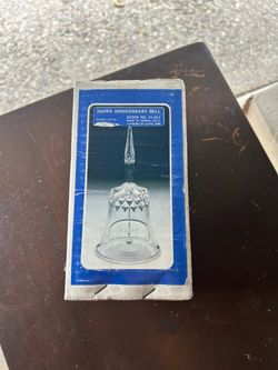 Vintage anniversary glass bell gift