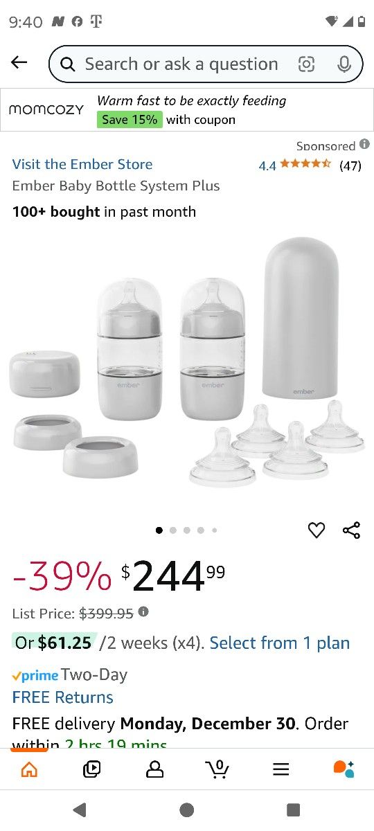 Ember Baby Bottle System Plus