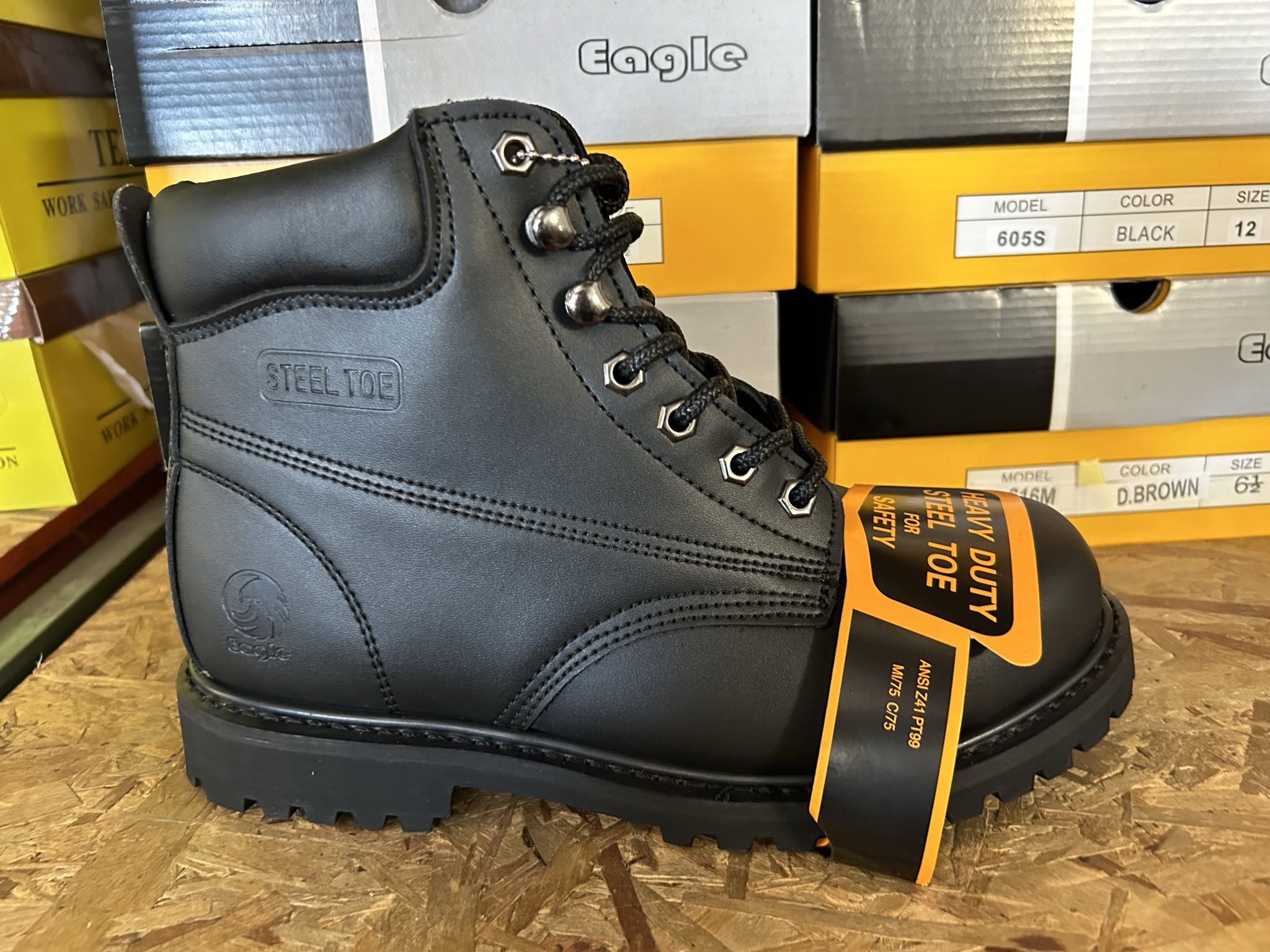 Real Leather Work Boots $48