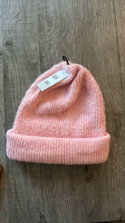 BP Pink Ribbed beanie