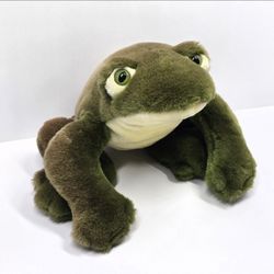 Vintage Ty Freddy The Croaking Frog Plush 14" Stuffed Animal Toy Beanie Baby GUC