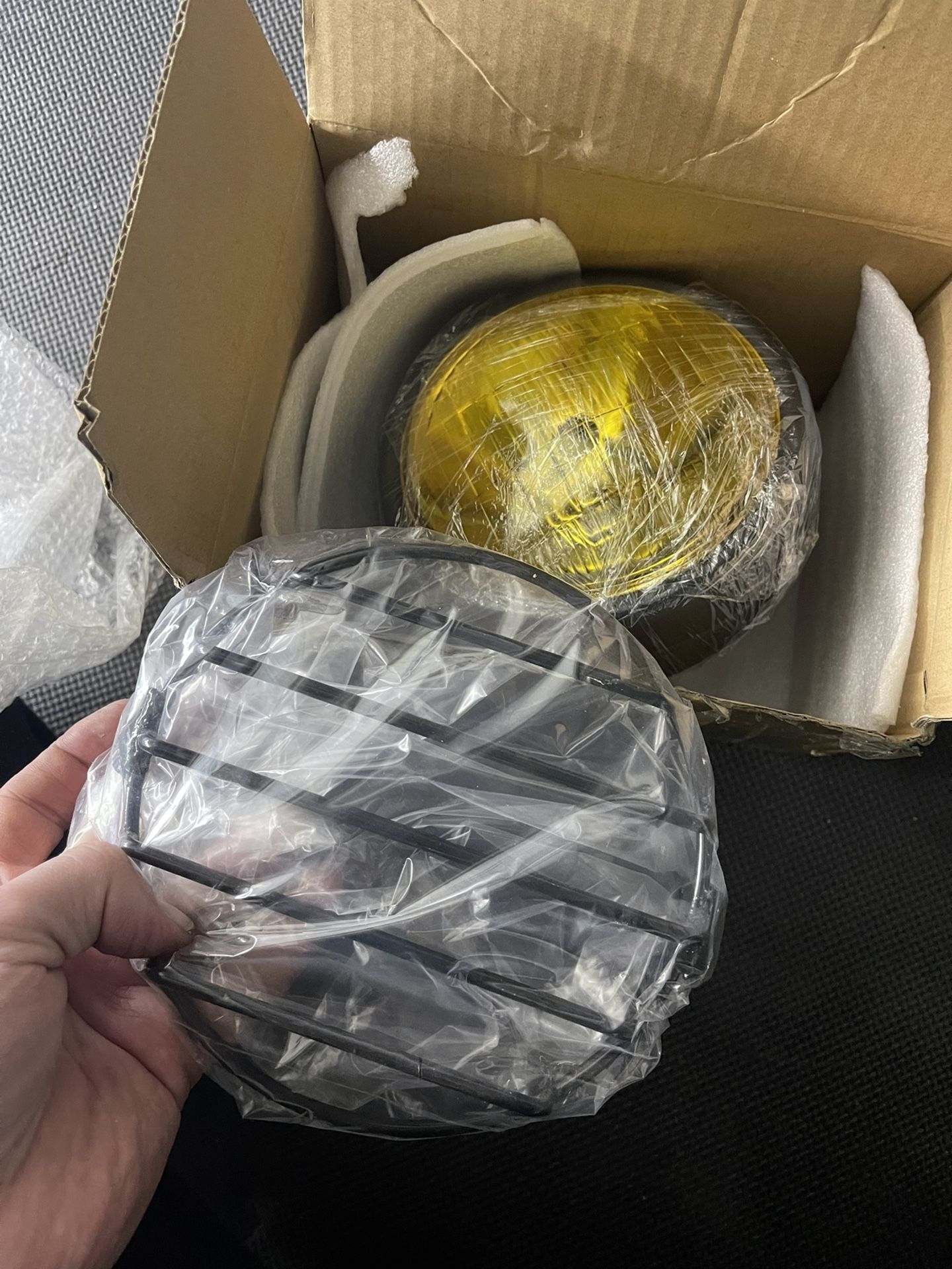 Custom Headlight With Grill Universal For Motorcycles