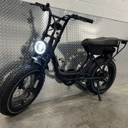 New - 1000Watt Step Thru Electric E-Bike, 16ah LG Battery, Full Suspension, Rear Rack