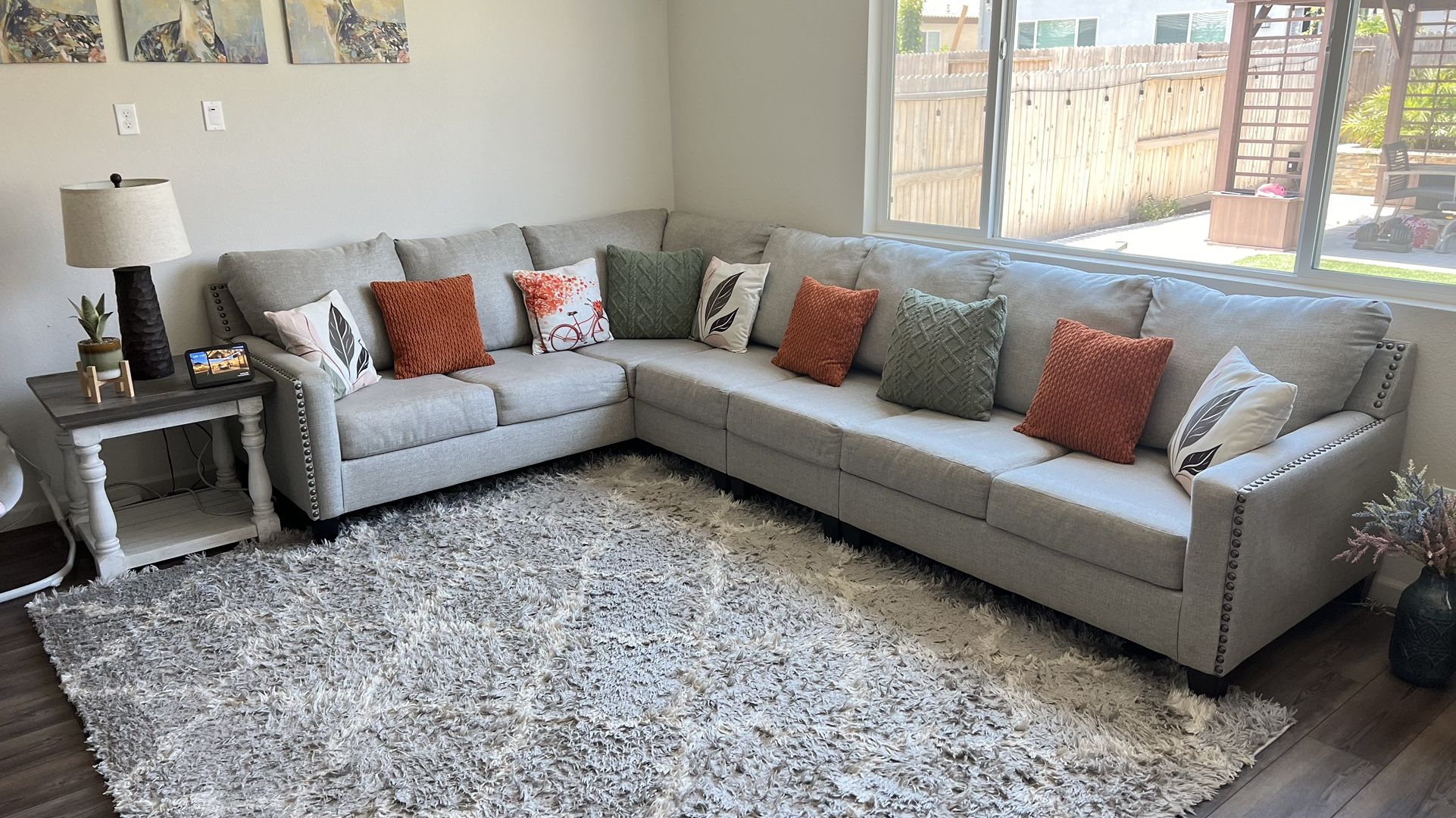 7 Seat Couch + Cushions