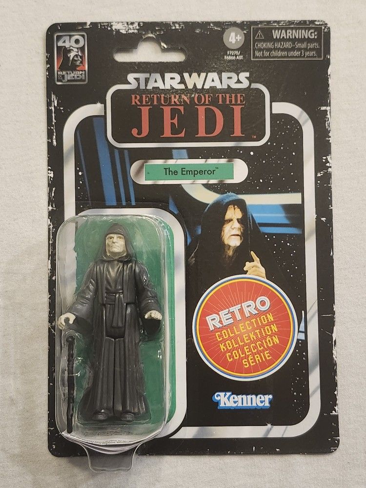 KENNER CARD RETRO COLLECTION. STAR WARS RETURN OF THE JEDI. THE EMPEROR 3.75" ACTION FIGURE.
