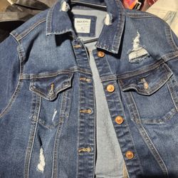 WAX JEAN JACKET USED SIZE LARGE 