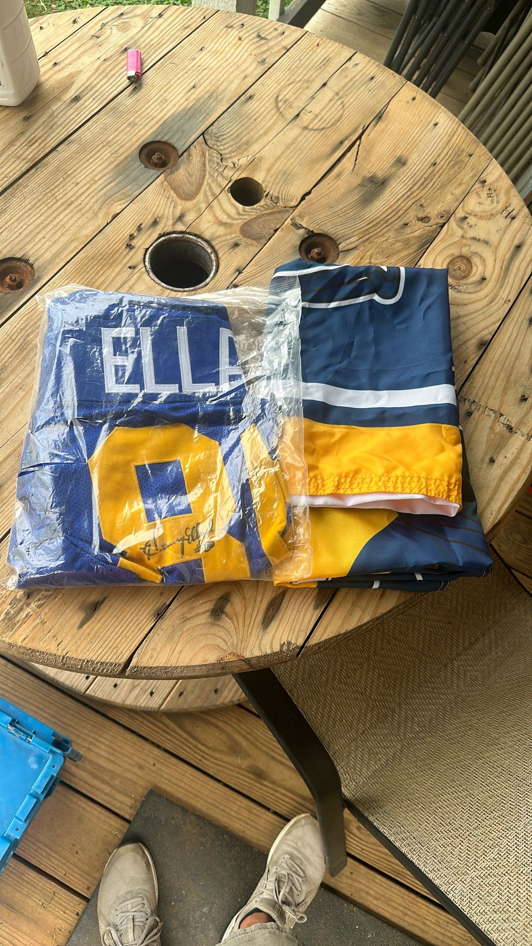 LA Rams Signed Jersey And Flag