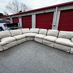 Large Hickory White Tan Sectional *FREE DELIVERY 🚚 
