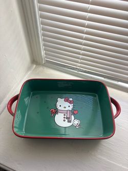 Hello Kitty Snowmen Dish