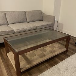 Wooden Glass Coffee Table