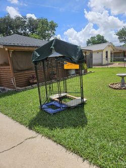 Tall dog cage
