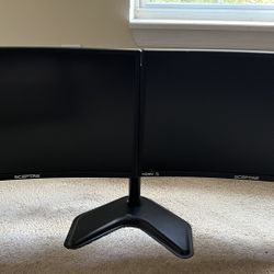Dual Sceptre Curved 24-inch Gaming Monitor 1080p 98% sRGB HDMI x2 VGA Build-in Speakers With Arm stand 