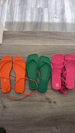 Women’s Colorful Sandal Bundle – 3 Pairs $30 OBO