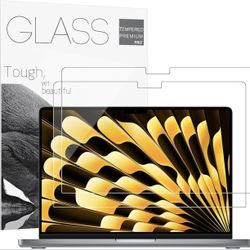 Brand New Tempered Glass Screen Protector for MacBook Air 15.3" (up to latest M2 2023), Bubble Free, Ultra Thin HD Transparency, Anti Scratch