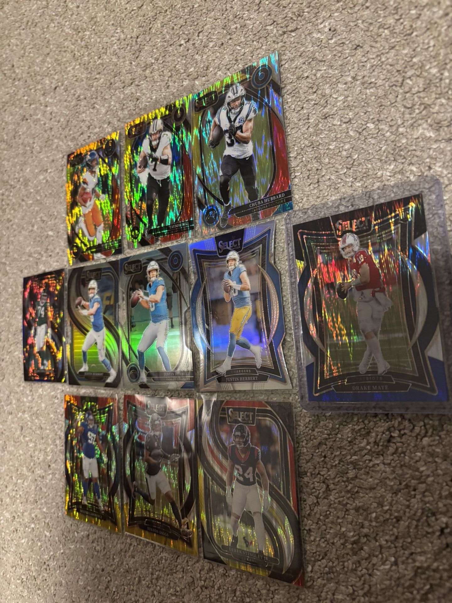 2024 Select Lot of NFL Football Cards - Rookie Shock PRIZM And Silvers - Invest!