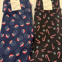 2 Pairs SO Kids Christmas Leggings, Size Large, BRAND NEW