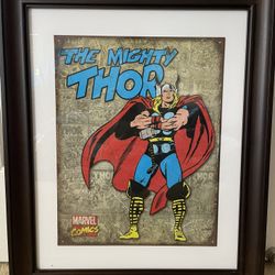 Framed Marvel Avengers Posters- Set Of 3 - Thor, Captain America, Iron Man