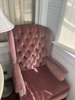 Pinkish Velvet Chair