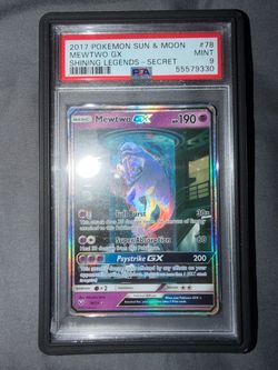 Pokemon Mewtwo GX 78 PSA 9 Shining Legends $1800