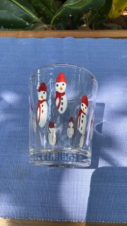 Crate&Barrel Handblown Snowman Fused Glass