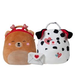 Squishmallow 7” Valentine Buddy Buckets Plushies 