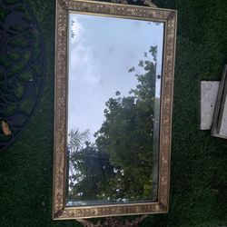 Antique Gold Metal Mirror -Price is on Descrip Below-