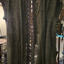 WT # 1020 Womens XL August Silk Cardigan, Sheet At Bottom