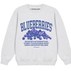 Ourseasns BLUEBERRIES CREWNECK Size M Ladies Sweatshirt 