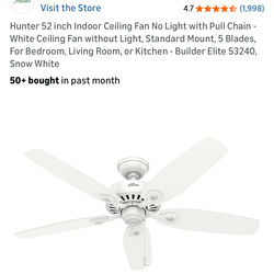 White ceiling fan