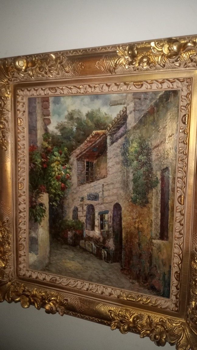 Original Oil Painting 26 In X 23 In Without Frame. ARTIST VARGAS