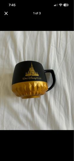 Starbucks Disney 50th Anniversary Mug Black Gold - NEW