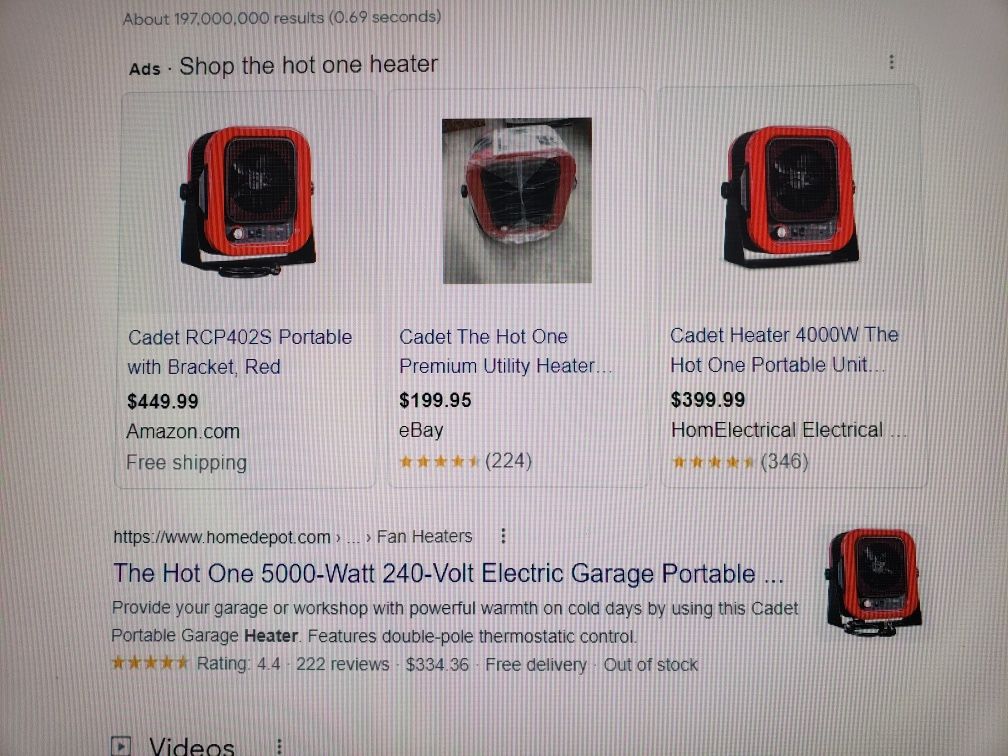 Cadet Rcp402s The Hot One By Cadet RCP402S 240V 4000W Reliable Parts