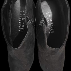 Ankle Bootie Pointed Heel (Black) Suede