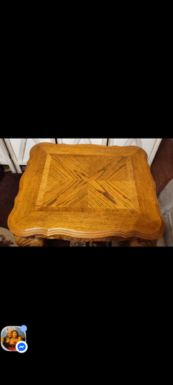 Central table, and two coffee tables, in good condition