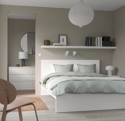 Queen Bed Frame, Mattress and Media Center