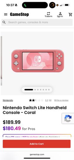 NEED GONE BY 6/11 Nintendo Switch Lite Handheld Console - Coral