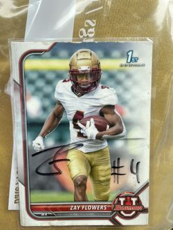 Zay Flowers Officially Signed Card