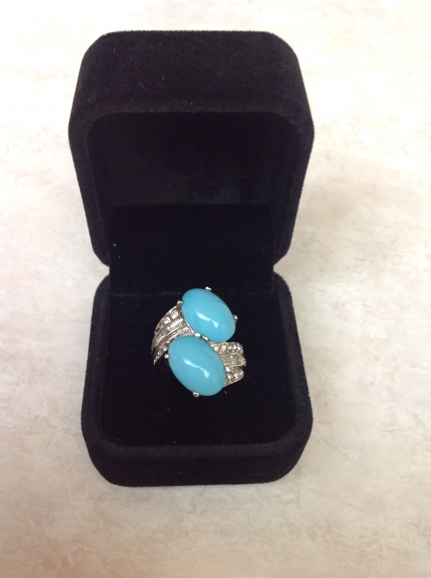 Sterling Silver Turquoise Ring, Size 6