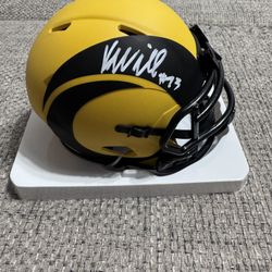 Kyren Williams Signed Autograph LA Rams Rave Mini Helmet - Metabilia Coa