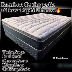 Queen Euro Bamboo Collection Pillow Top Mattress!