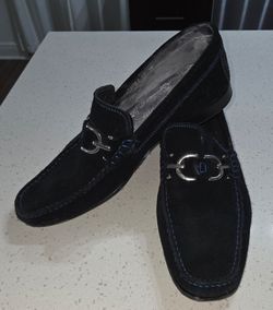 Navy Blue Donald J. Pliner Men’s 10 Suede