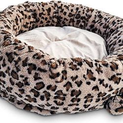 Jaguar Faux Fur Dog Bed