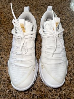 Under Armour White and Gold Sneakers