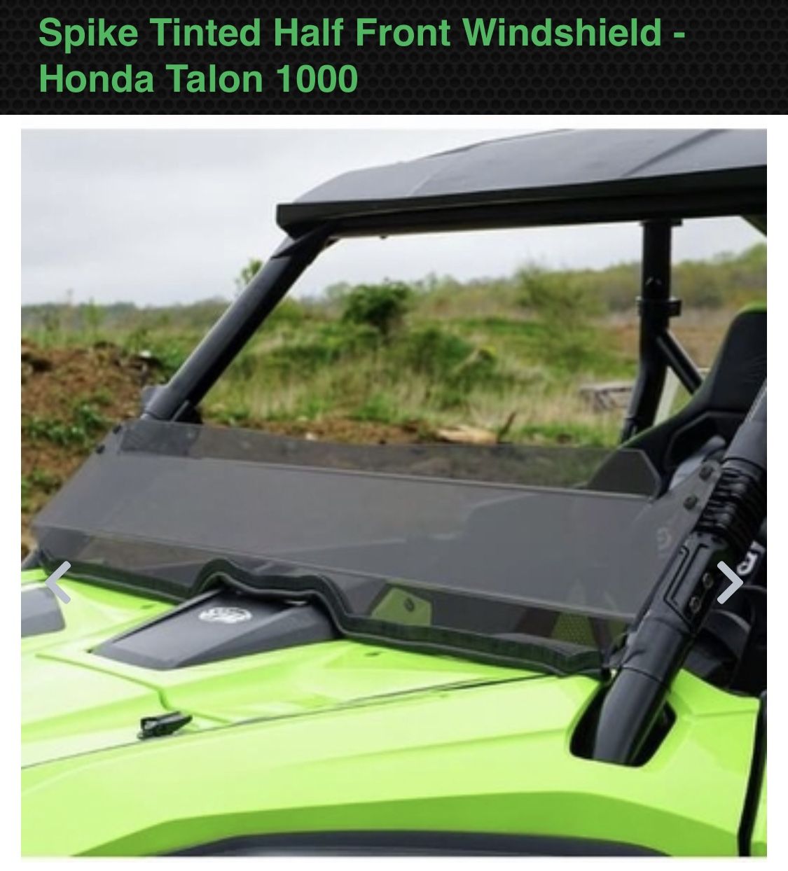 Honda Talon 1000 Half Tinted Windshield