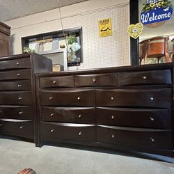 Brown Dresser And Chest