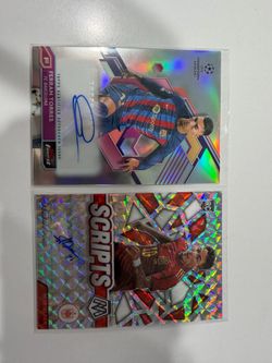 Ferran Torres & Yeremy Pino RC card topps finest auto card