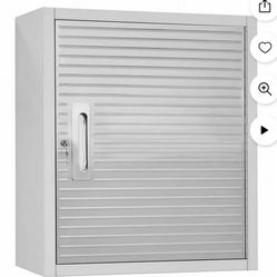 Seville Classics UltraHD Heavy-Duty Lockable Wall Storage Cabinet with Stainless Steel Doors