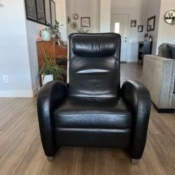 Cellini Black Leather Recliner