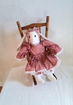 Vintage Country Easter Bunny Rabbit Dress Bloomers 15"