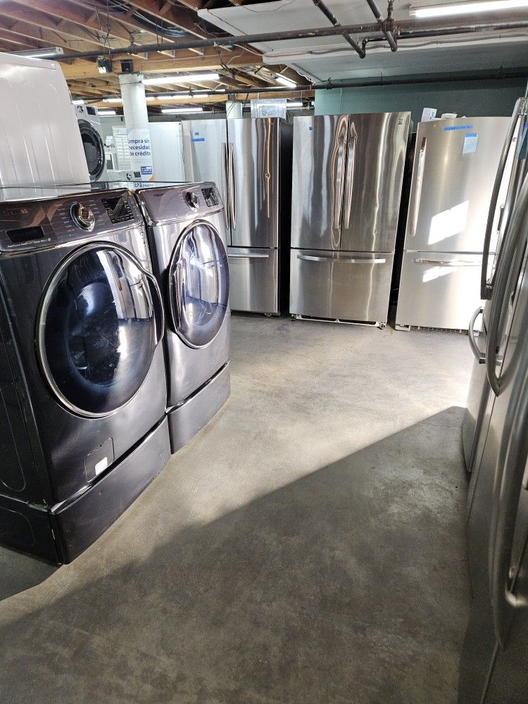 Huge Liquidation Store Full Of Nice Refurbished Certified Refrigerator Washer Dryer Stove Stackable Free Warranty Samsung GE WHIRLPOOL LG BOSH KENMORE